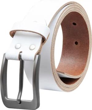 COLOGNEBELT Ledergürtel OM411-SL-Weiss MADE IN GERMANY,