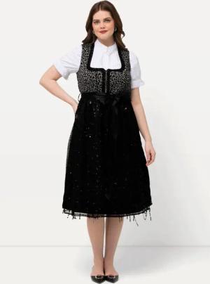 Ulla Popken Dirndl Dirndl Leo-Top Carree-Ausschnitt