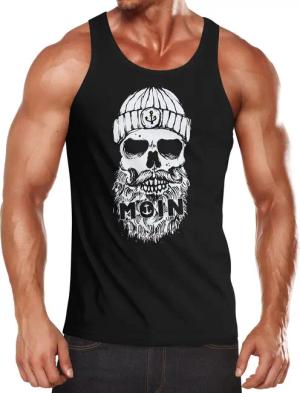Neverless Tanktop Herren Tank-Top Moin Totenkopf