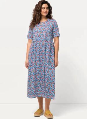 Ulla Popken Maxikleid Jersey-Maxikleid A-Linie Rundhals