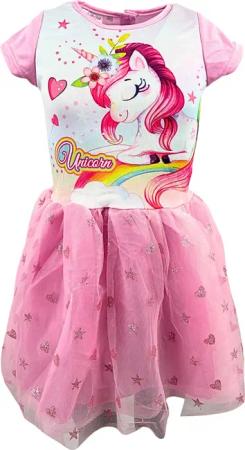 United Essentials Sommerkleid Einhorn Mädchenkleid mit