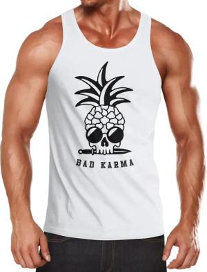 Neverless Tanktop Herren Tank-Top Totenkopf Ananas-Trend