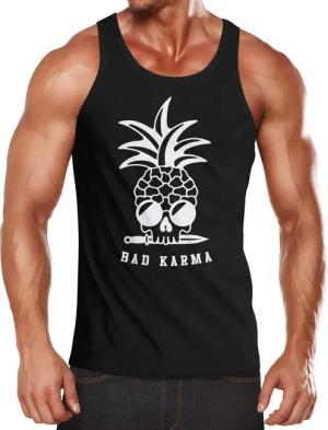 Neverless Tanktop Herren Tank-Top Totenkopf Ananas-Trend