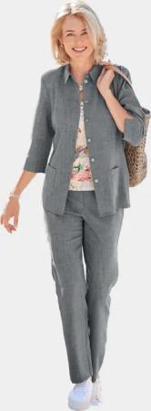 GOLDNER 2-in-1-Kleid Leichthosenanzug in Leinenoptik