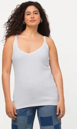 Ulla Popken Longtop Ripptop Slim V-Ausschnitt