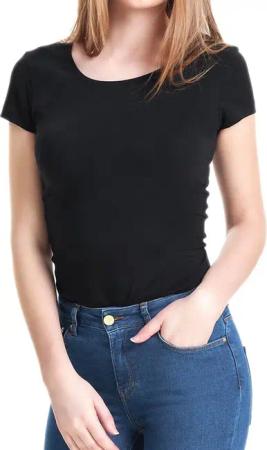 ONLY T-Shirt Damen Basic Shirt mit