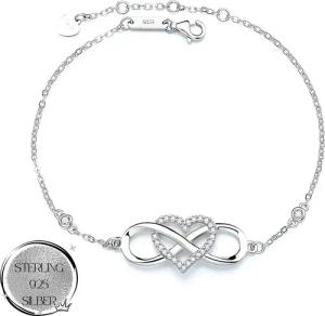 SEAMISAI Silberarmband Armband Infinity Unendlichkeit Herz