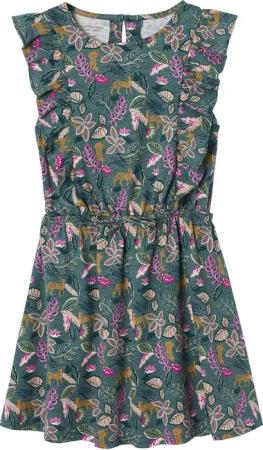 vertbaudet Minikleid Bedrucktes Mädchen Jerseykleid mit