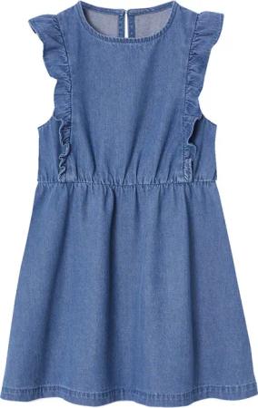 vertbaudet Minikleid Mädchen Jeanskleid mit Volants