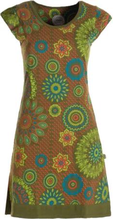 Vishes Tunikakleid Kurzarm Damen Sommer-Kleid Longshirt-Kleid