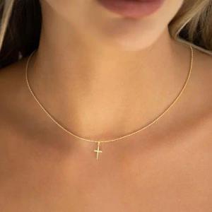 iz-el Silberkette Kette Gold KREUZ, 925