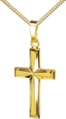 JEVELION Kreuzkette Anhänger Kreuz 333 Gold