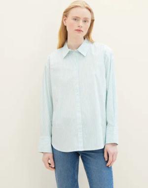 TOM TAILOR Denim Langarmbluse Gestreiftes Loose
