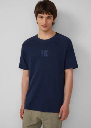 s.Oliver Kurzarmshirt Raglan-T-Shirt mit Flammgarnstruktur und