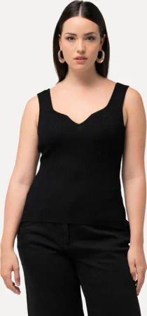 Ulla Popken Longtop Ripptop Slim Herzausschnitt