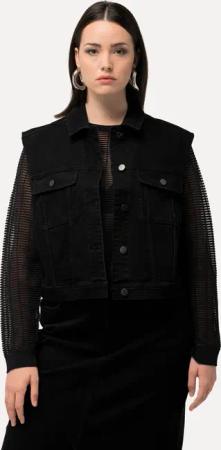 Ulla Popken Steppweste Jeansweste Boxy Fit