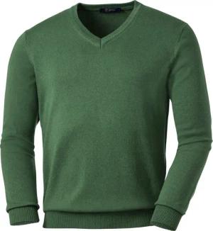 Royal Spencer V-Ausschnitt-Pullover mit Feinripp-Bündchen für