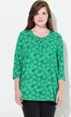 Ulla Popken T-Shirt Shirt Blüten A-Linie