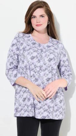 Ulla Popken T-Shirt Shirt Blüten A-Linie