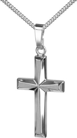 JEVELION Kreuzkette Anhänger Weißgold-Kreuz - Made