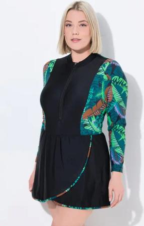 Ulla Popken Badekleid Badekleid Dschungel Softcups