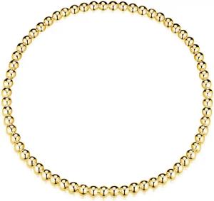 Materia Goldarmband Damen Kugelarmband Gelbgold elastisch