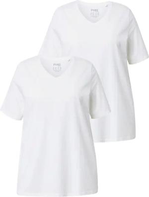 Ulla Popken T-Shirt T-Shirt 2er-Pack V-Ausschnitt