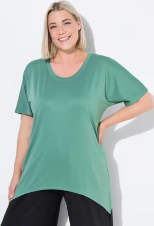 Ulla Popken T-Shirt Funktions-Shirt Zipfelsaum Rundhals
