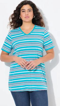 Ulla Popken T-Shirt Shirt Ringel Classic