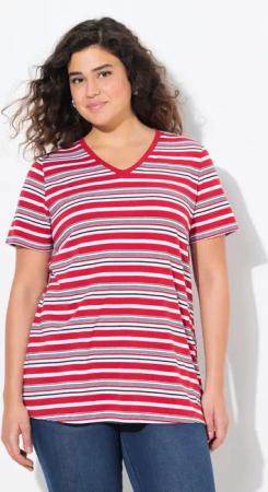 Ulla Popken T-Shirt Shirt Ringel Classic