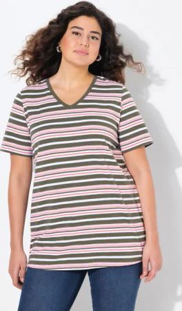 Ulla Popken T-Shirt Shirt Ringel Classic
