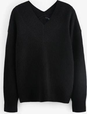 Next V-Ausschnitt-Pullover Ripp-Oberteil mit V-Ausschnitt (1-tlg)