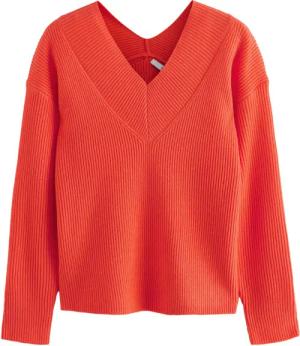 Next V-Ausschnitt-Pullover Ripp-Oberteil mit V-Ausschnitt (1-tlg)