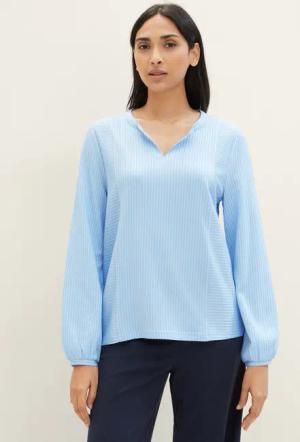 TOM TAILOR Langarmshirt Bluse mit Streifenmuster