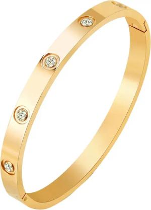 ROUGEMONT Edelstahlarmband Massives Edelstahl Armband Gold