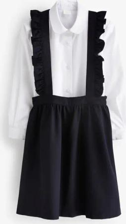 Next Latzkleid Gerüschtes Trägerkleid und Langarmbluse