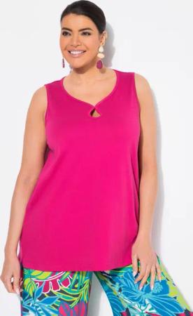 Ulla Popken Longtop Top Cut-Out A-Linie