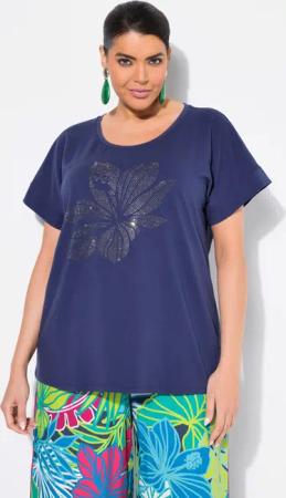 Ulla Popken T-Shirt T-Shirt Blüte oversized
