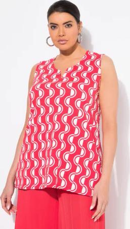 Ulla Popken Longtop Top Wellenmuster A-Linie