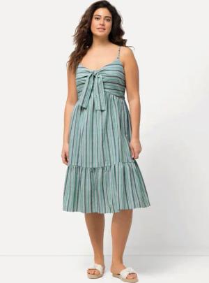 Ulla Popken Midikleid Midikleid Streifen A-Linie