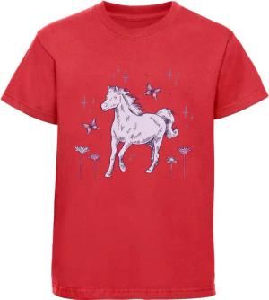 MyDesign24 Print-Shirt bedrucktes Mädchen T-Shirt galoppierendes