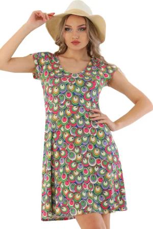 Bongual Sommerkleid Sommerkleid kurze Ärmel mit
