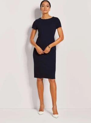MADELEINE Midikleid Etuikleid mit kurzen Ärmeln