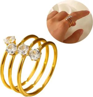 RWEUOQ Fingerring Damenringe, Offener Ring, Goldenem