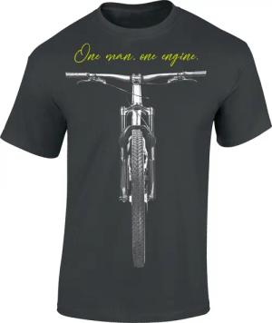 Baddery Print-Shirt Fahrrad T-Shirt: "One Man