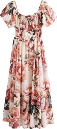 Next Midikleid Midikleid mit Puffärmeln (1-tlg)