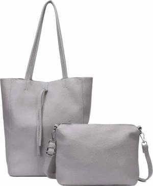 ITALYSHOP24 Schultertasche SET 2in1 Damen Tasche
