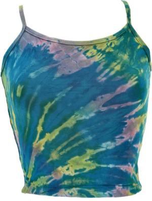 Guru-Shop T-Shirt Bauchfreies Batiktop, Yoga Batik