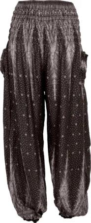 Guru-Shop Relaxhose Luftige Pluderhose, Sommerhose, Yogahose