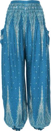 Guru-Shop Relaxhose Luftige Pluderhose, Sommerhose, Yogahose